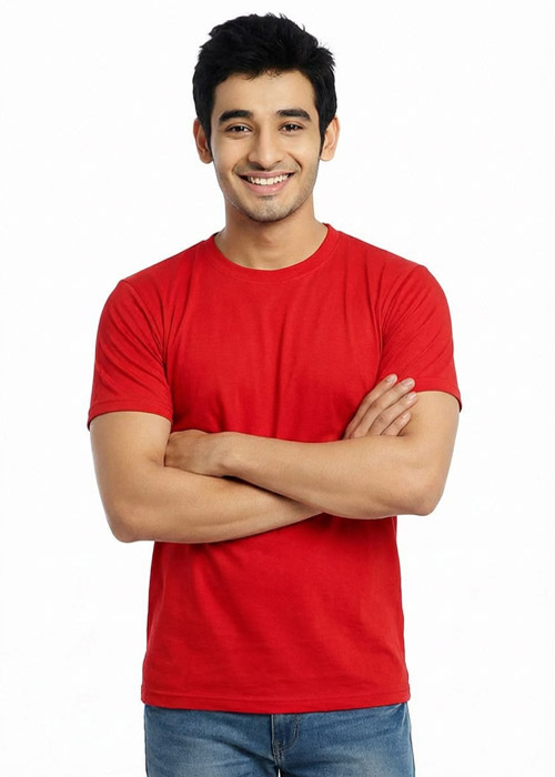 Red_round_neck_tshirts